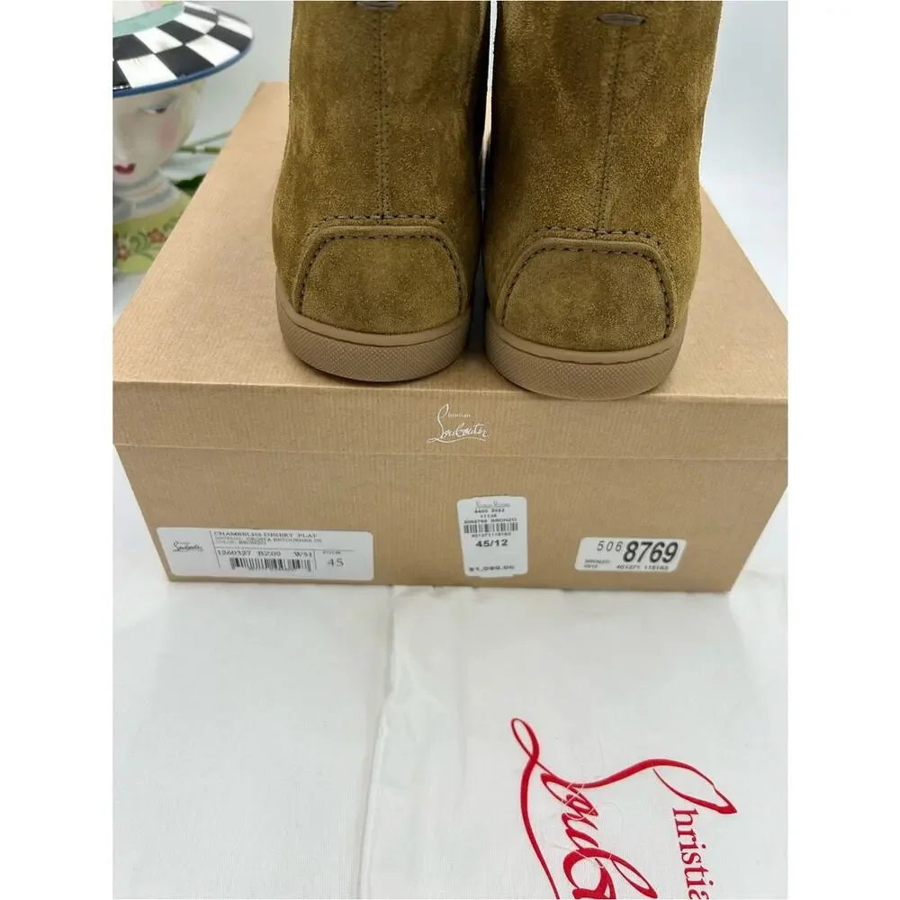 Men's Christian Louboutin CHAMBELISS suede boots size 45/12 US made in Italy
